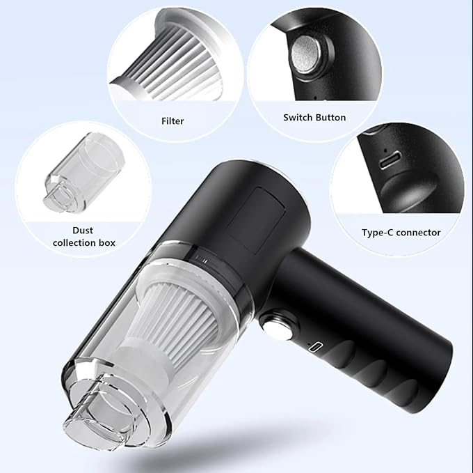 Aspirapolvere 3 in 1 portatile ricaricabile ad alta potenza